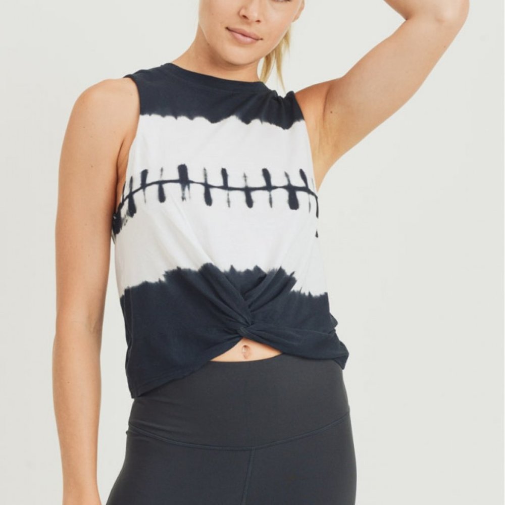 Twisted Front Tie-Dye Tank Top